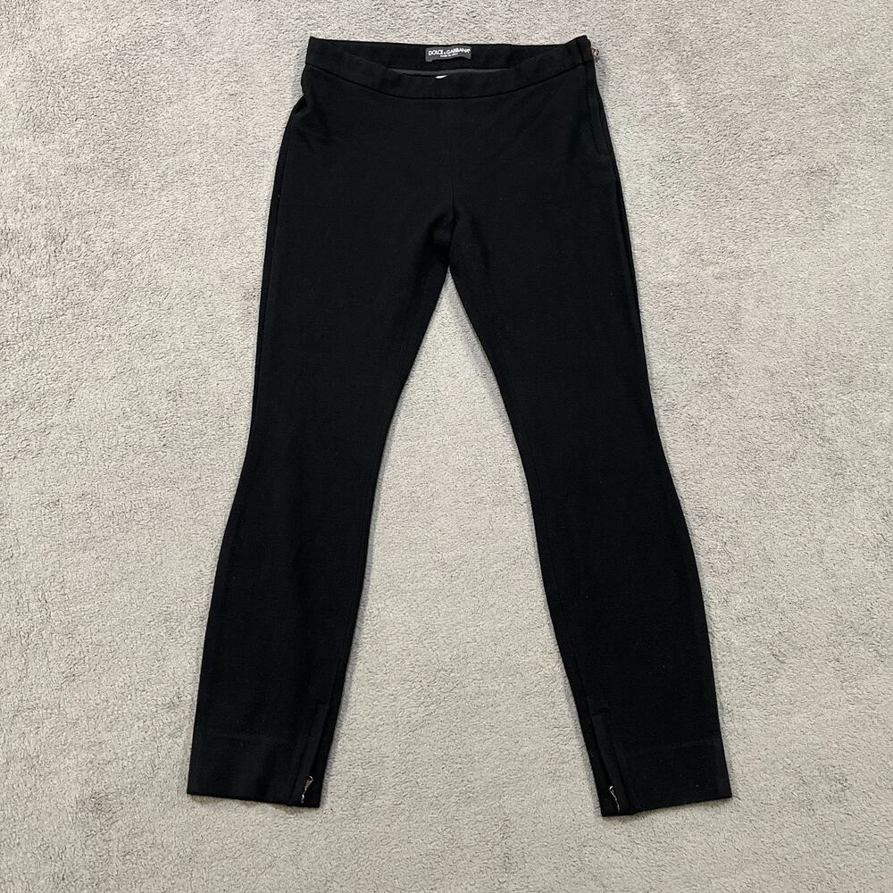 Dolce & Gabbana Black Casual Skinny Ankle Zip Leggings Trousers Women's Size 38